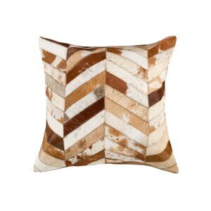 Natural Home Decor Torino Chevron Cowhide Pillow | 1-Piece | Brown & natural